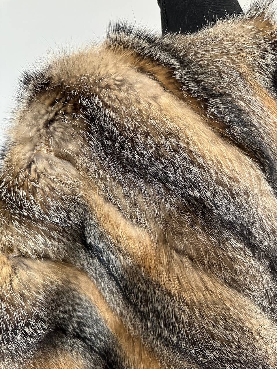 Women's Brand New Real natural coyote Fur VEST waist Coat Sleeves Less 1109979 size L XL