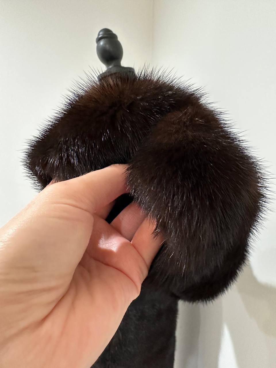 New Luxury Real Mink Fur Coat XS size Velvet Chestnut 1201147