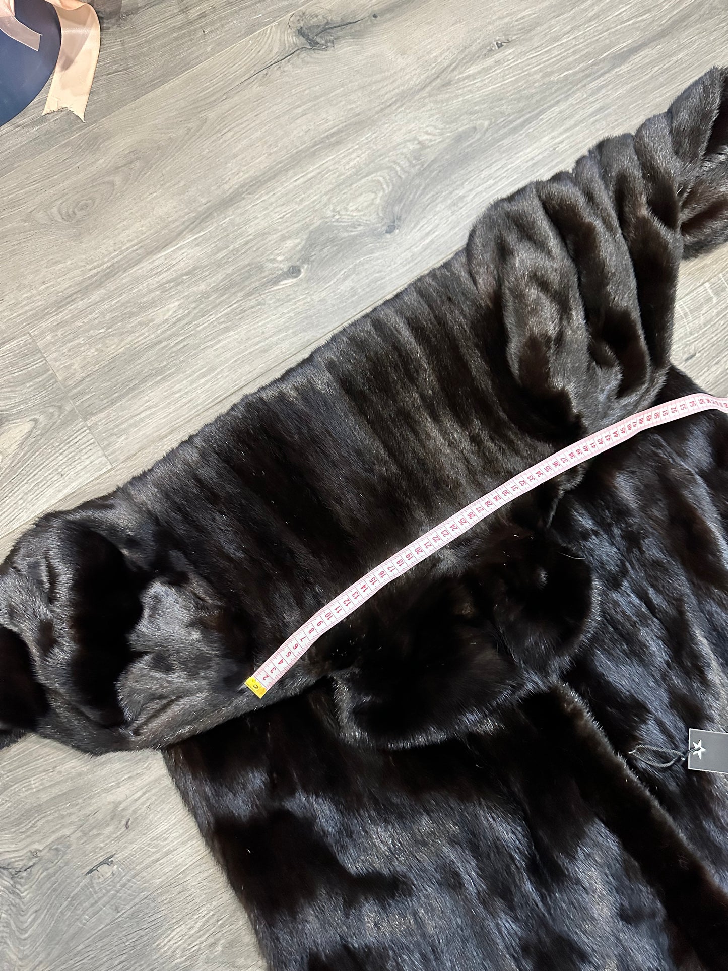 New 100% genuine real Mink Fur coat full length 1109831 size XL BLACK color