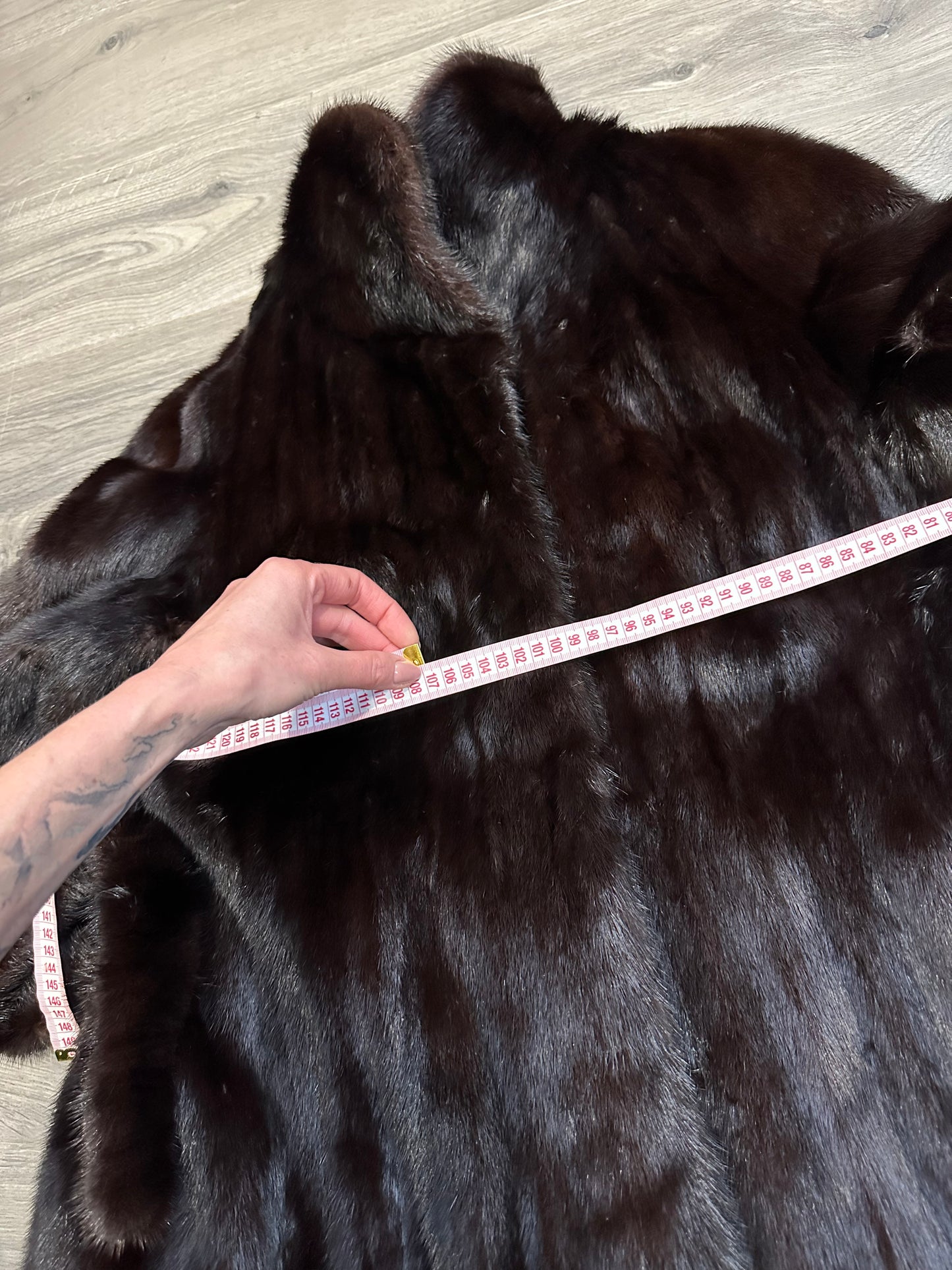 Luxury Womens Real Mink Fur jacket coat 1109828 Long genuine fur size L NEW