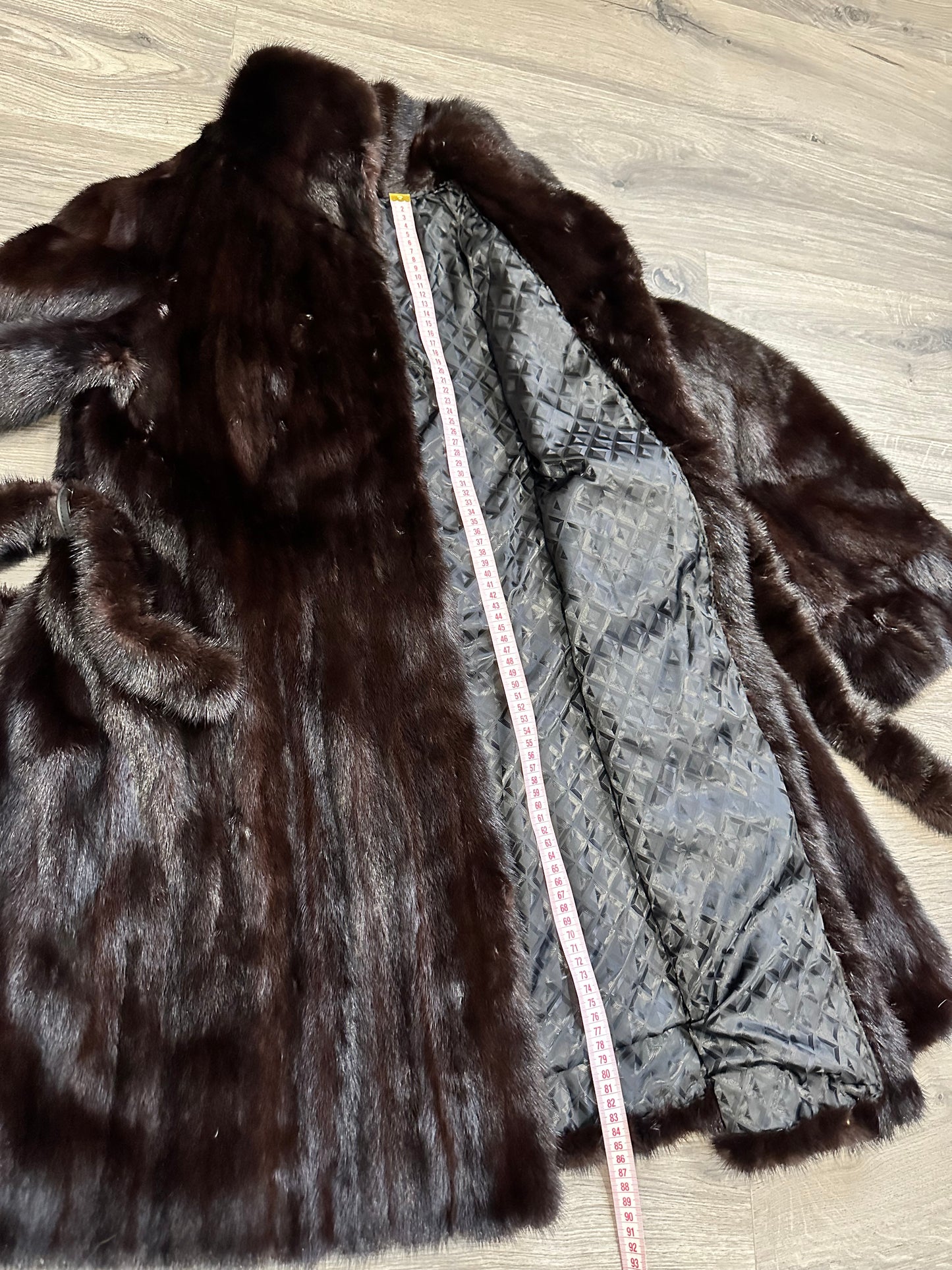 Luxury Womens Real Mink Fur jacket coat 1109828 Long genuine fur size L NEW