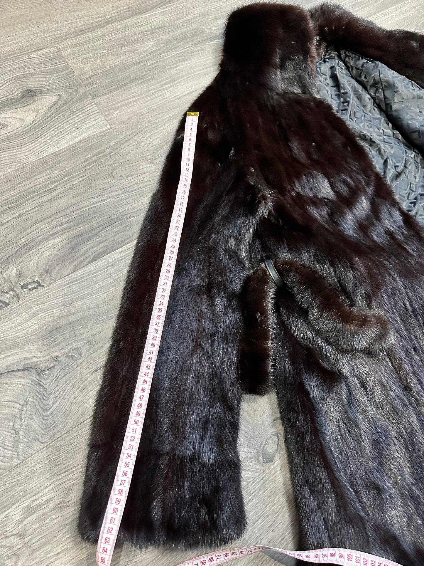 Luxury Womens Real Mink Fur jacket coat 1109828 Long genuine fur size L NEW