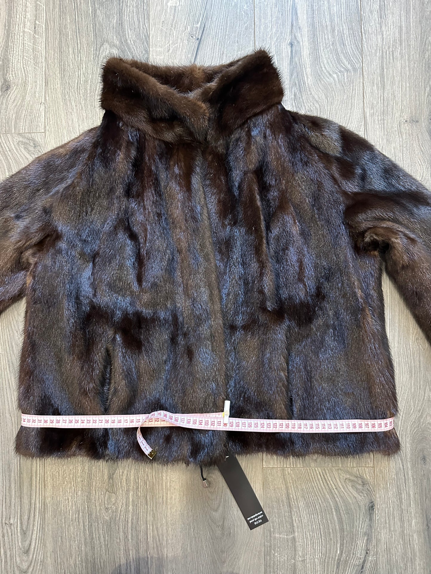 Women Real Mink Fur SIZE 2XL jacket coat 1109953 genuine NEW Brown Bomber FURSTAR