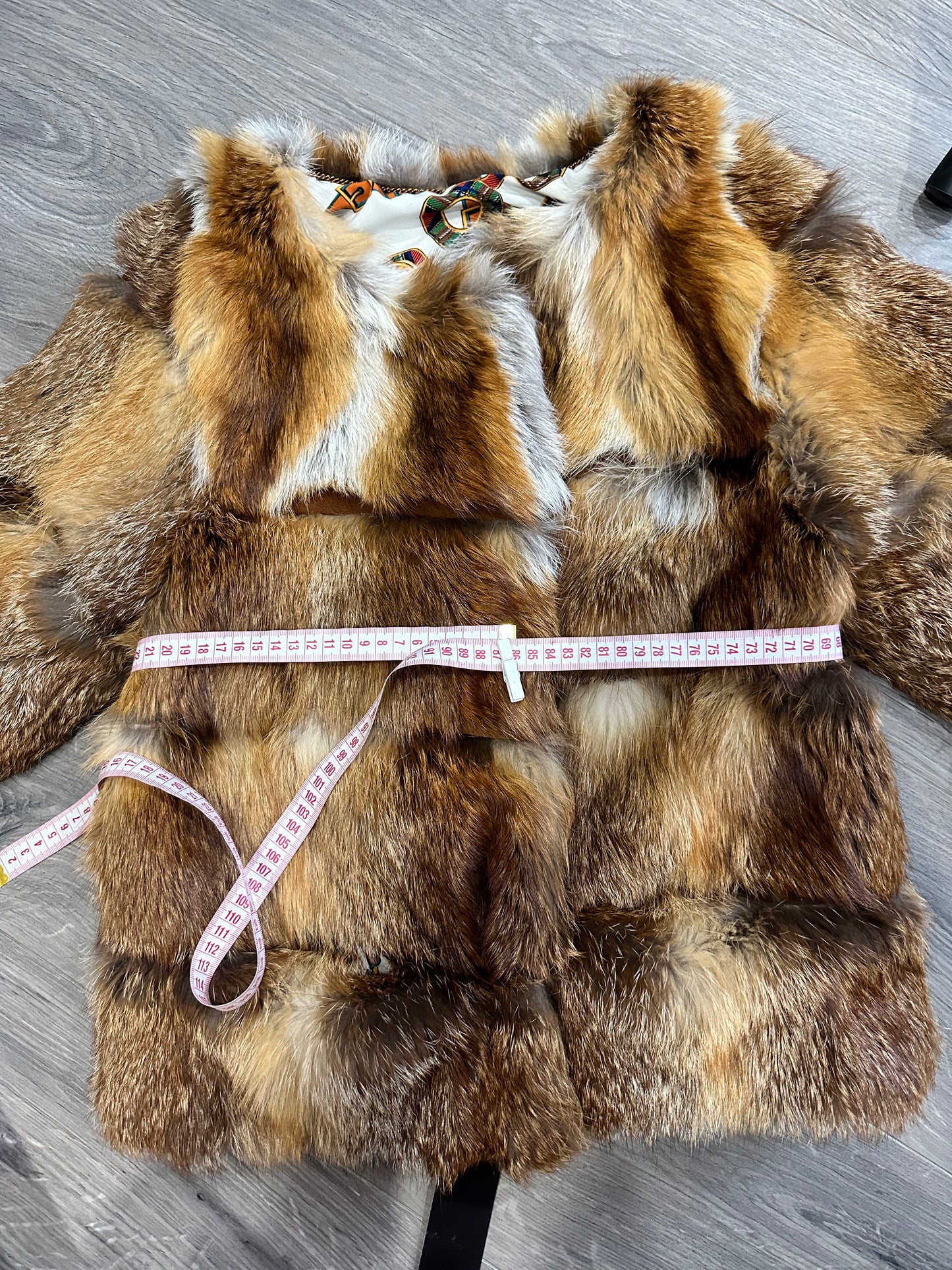 Women Real Red Fox natural 100% Fur short Coat Size XS 1109841 HORIZONTAL