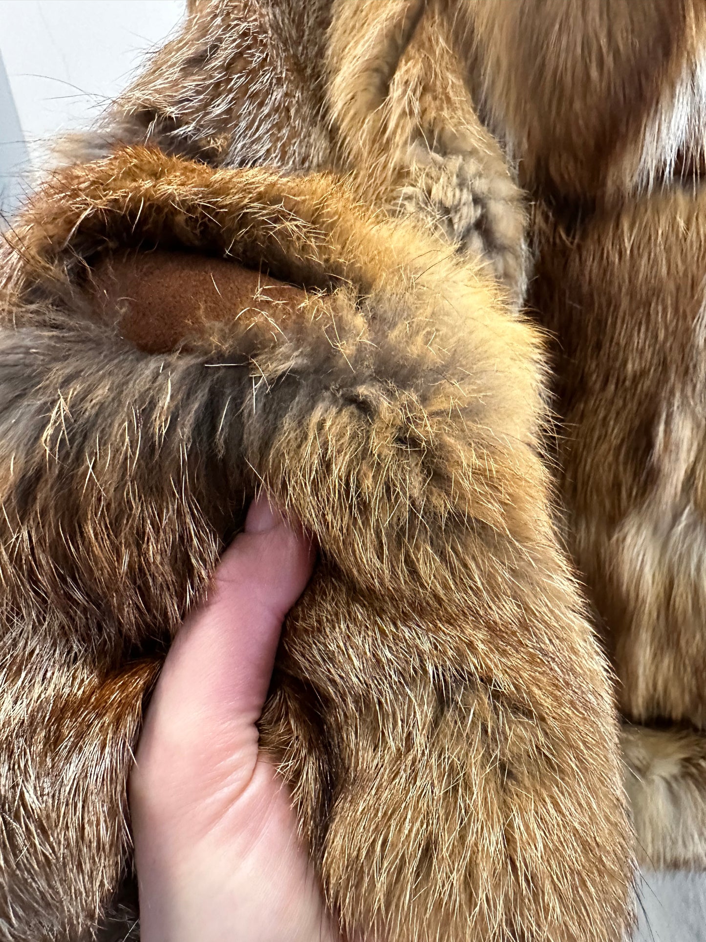 Women Real Red Fox natural 100% Fur short Coat Size XS 1109841 HORIZONTAL