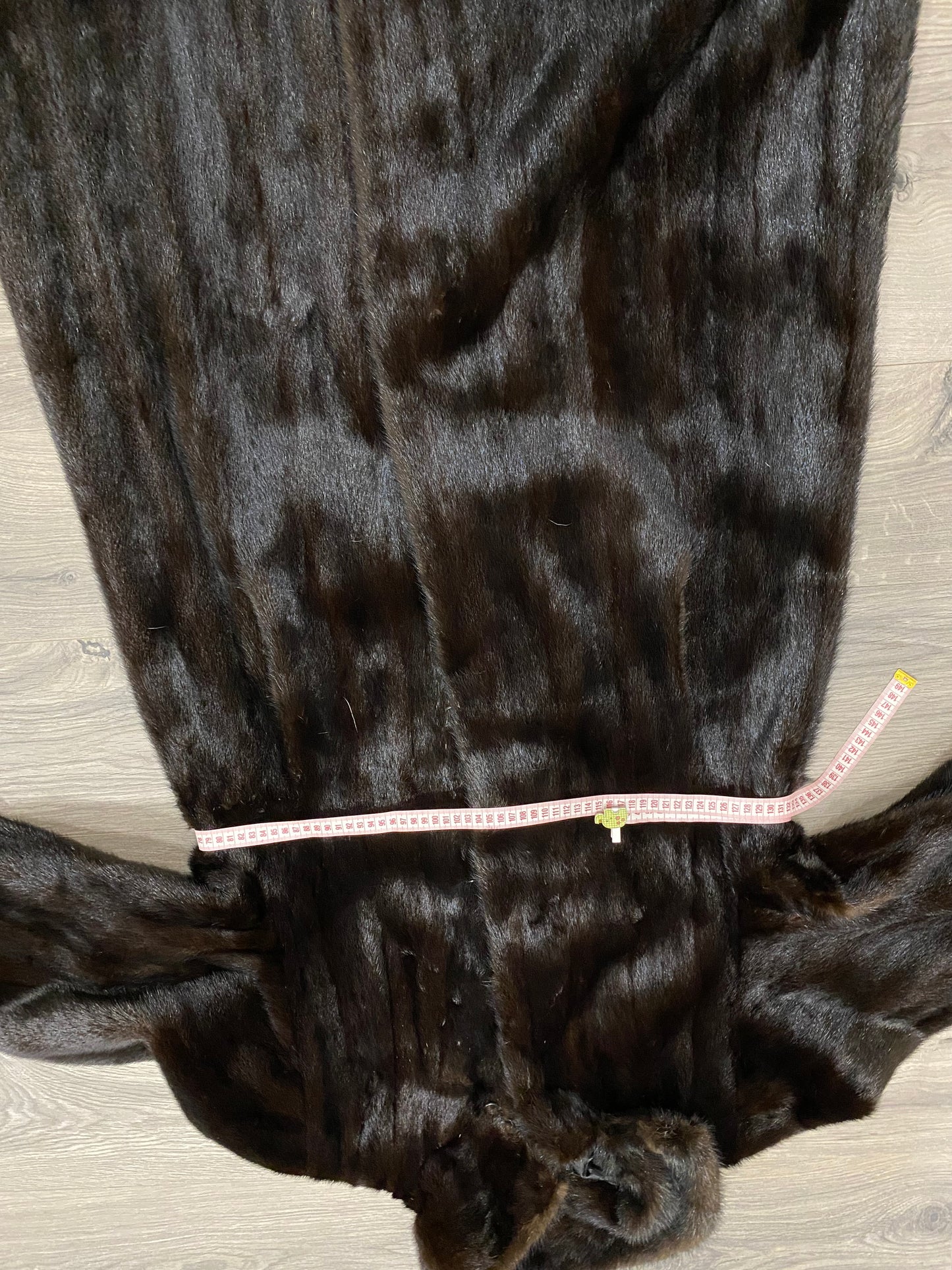 genuine real mink fur coat jacket 1109815 size L new dark brown color