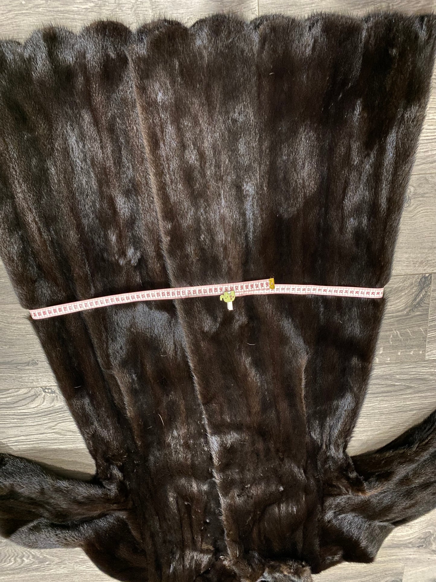 genuine real mink fur coat jacket 1109815 size L new dark brown color