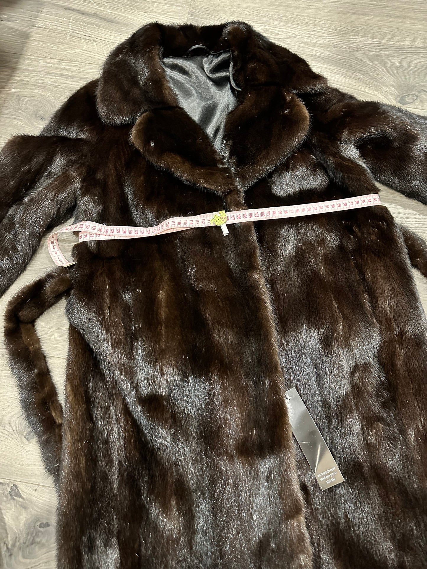 Luxury Womens Real Mink Fur jacket coat 1109879 Long genuine fur size M NEW