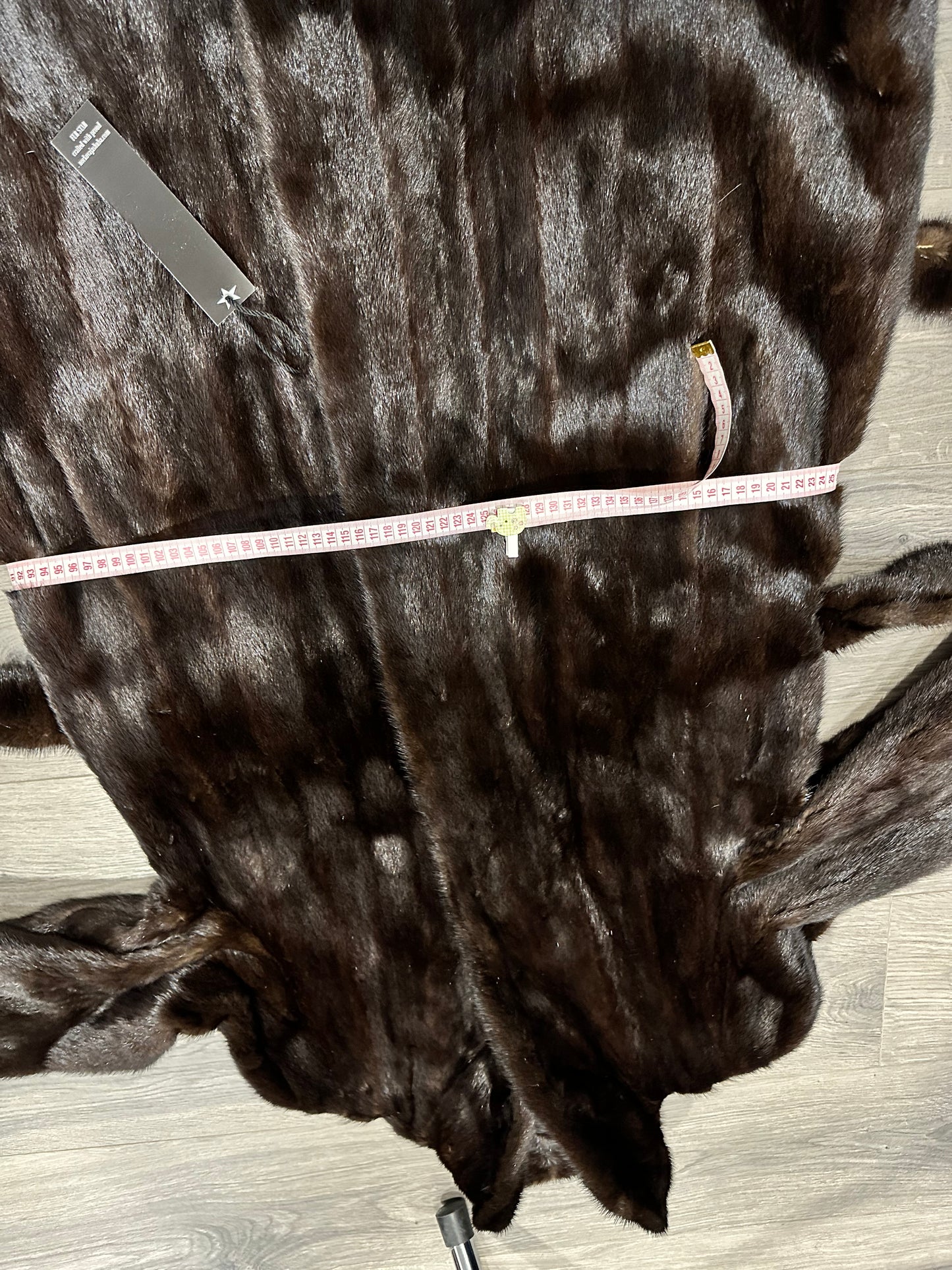 REAL 100% Genuine Mink FUR coat DEEP brown color size M NEW 1109891 WOMEN