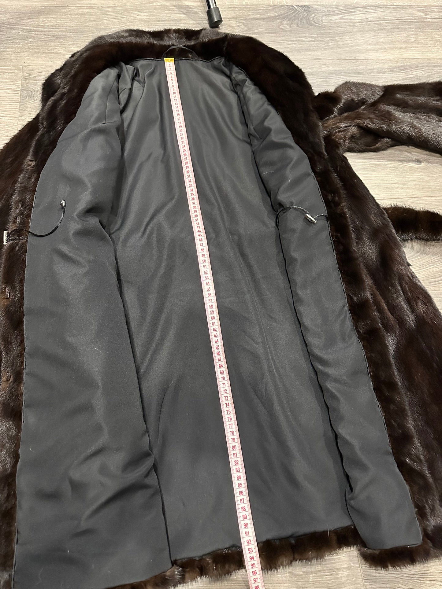 REAL 100% Genuine Mink FUR coat DEEP brown color size M NEW 1109891 WOMEN