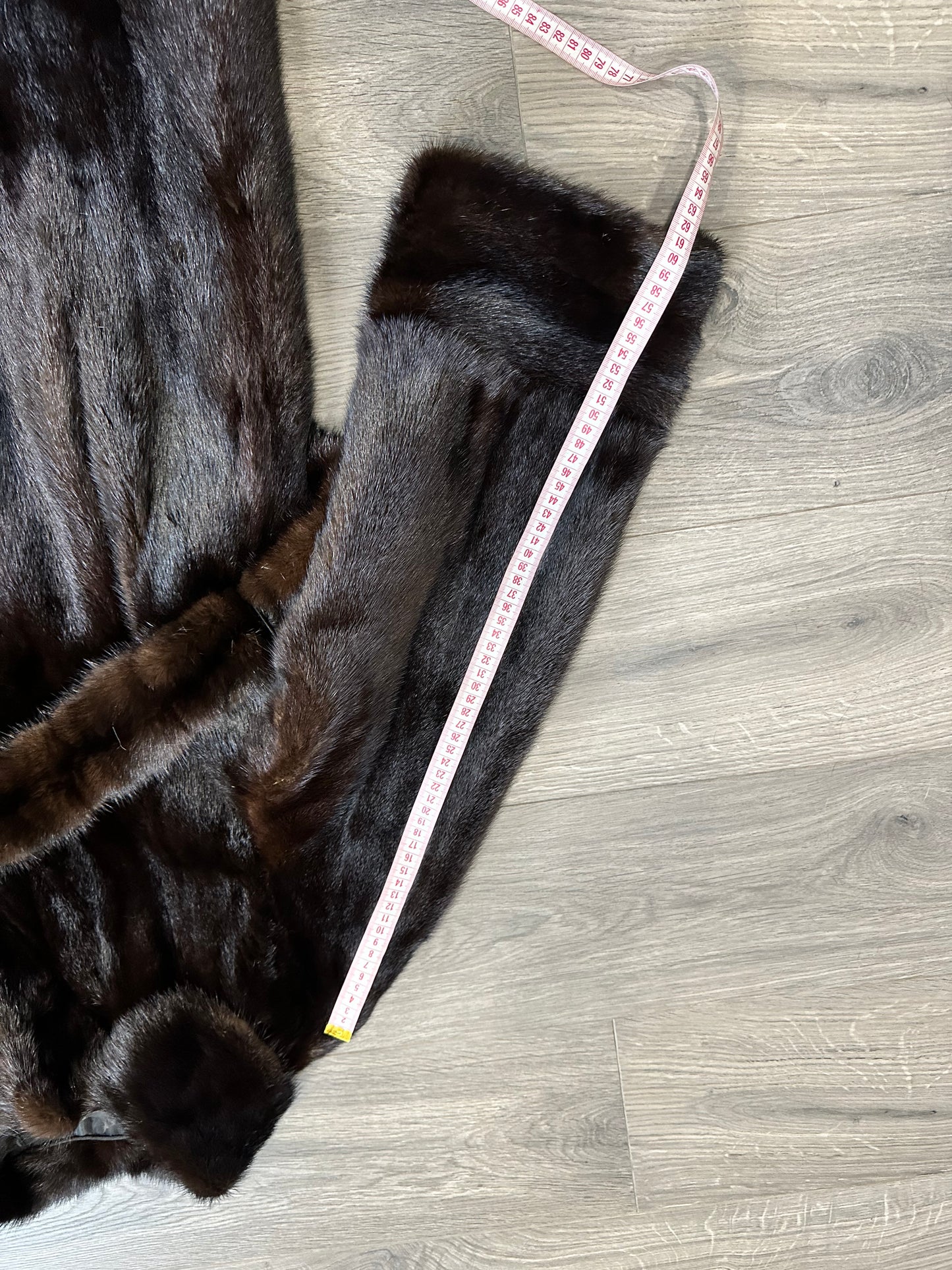 women real mink fur coat dark brown color size M NEW 1109906 GENUINE