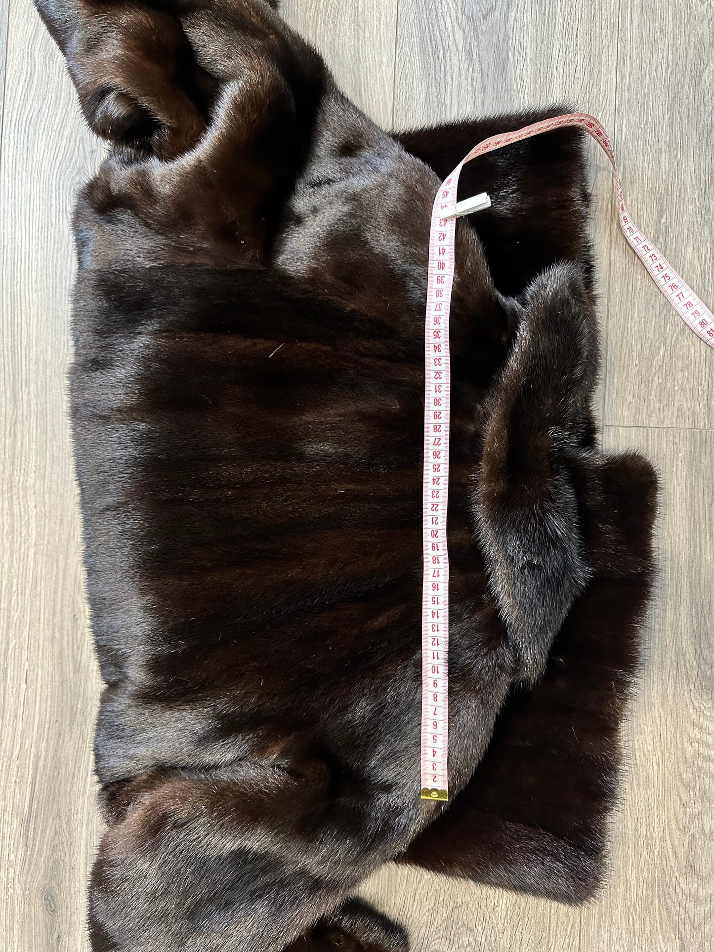 women real mink fur coat dark brown color size M NEW 1109906 GENUINE
