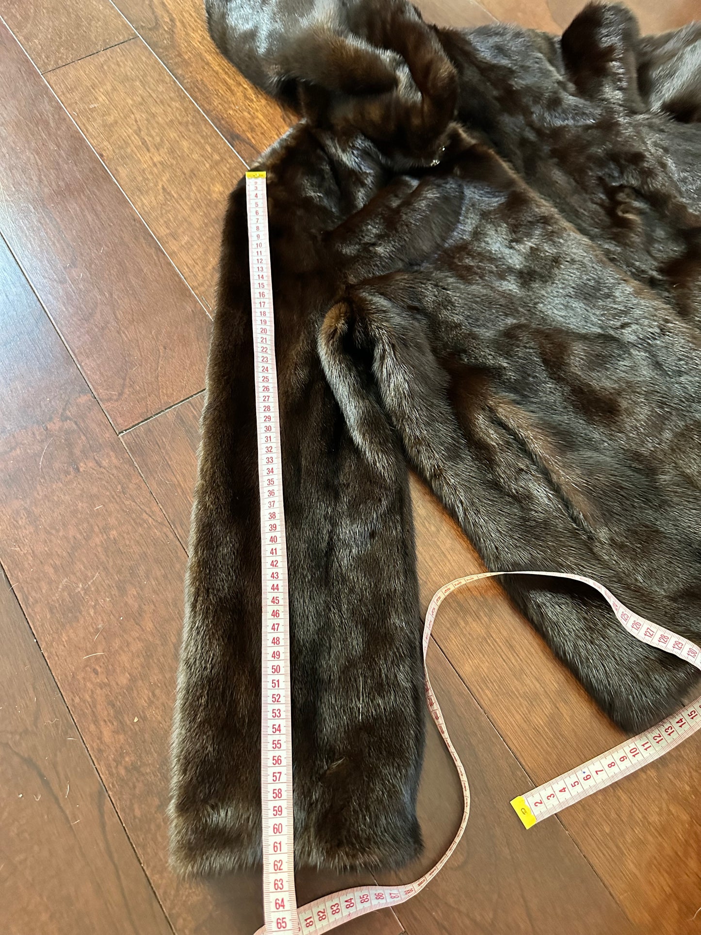 Real 100% MINK FUR 1201072 size S brown HOODED BOMBER Coat Jacket