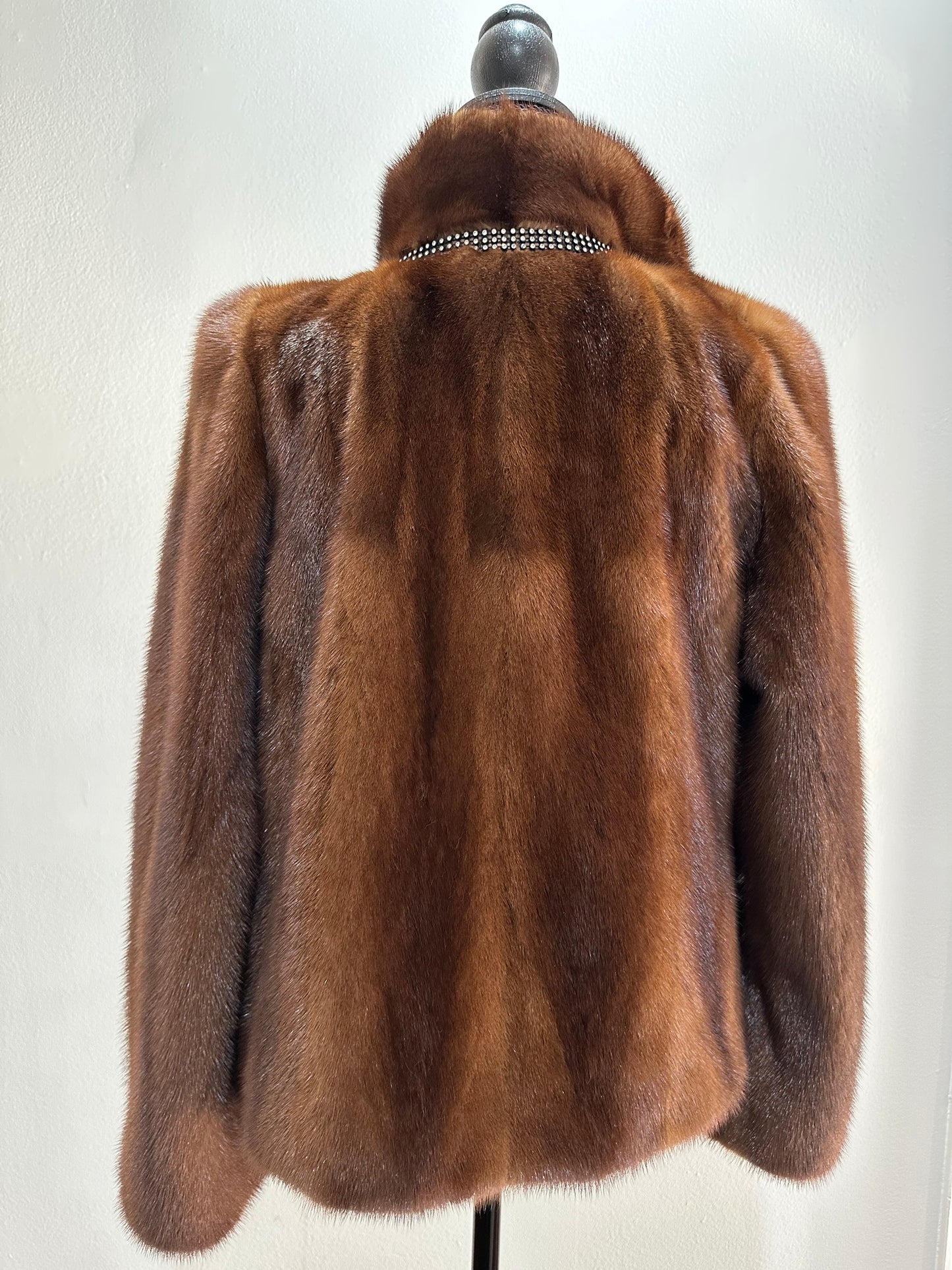 New mink SHORT coat JACKET size XXS REAL FULL SKIN FUR mink 1201073 Honey