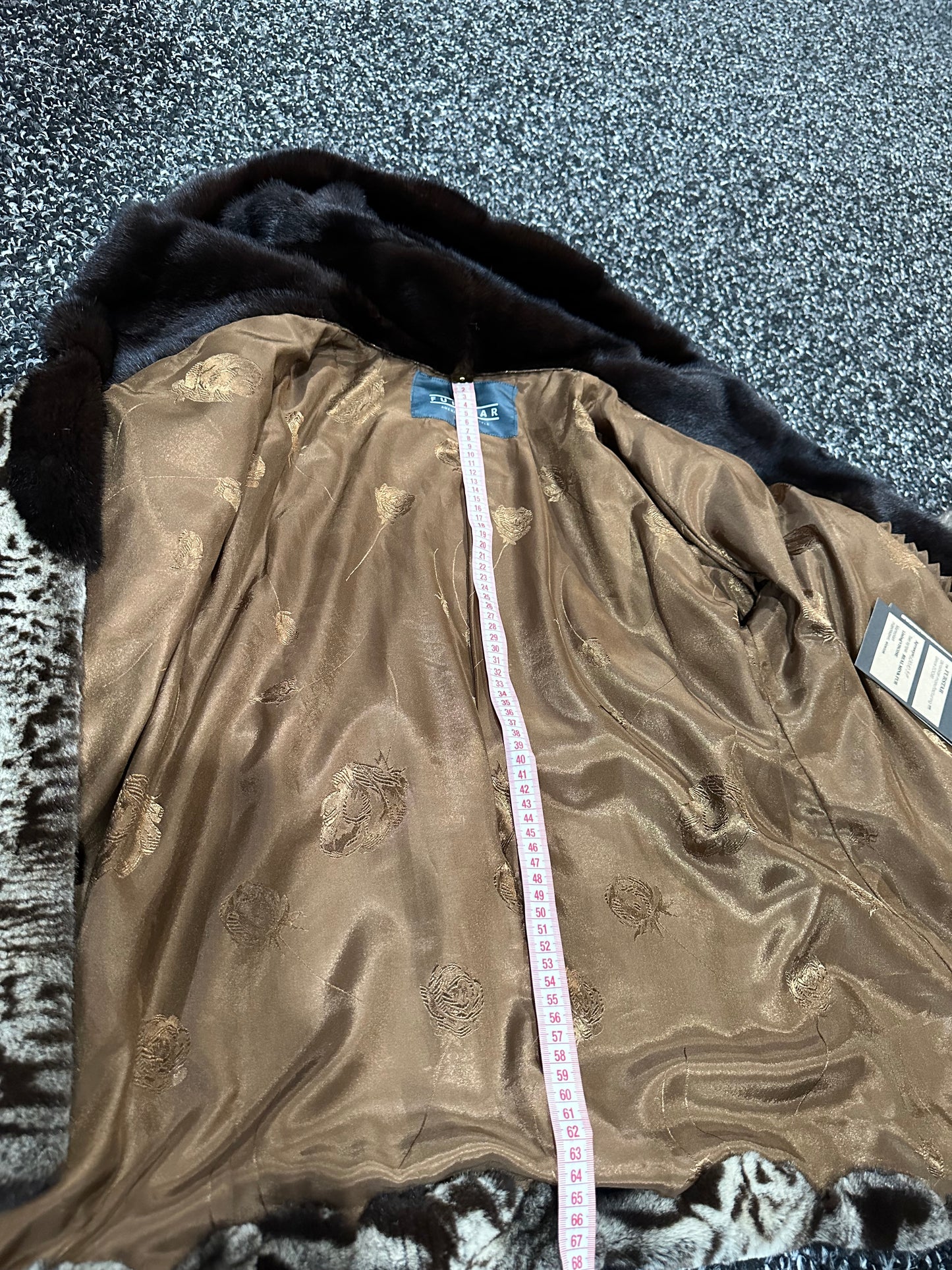 New women Real Natural Luxurious Sheared Mink Fur Coat with Hood 1201087 size M belt