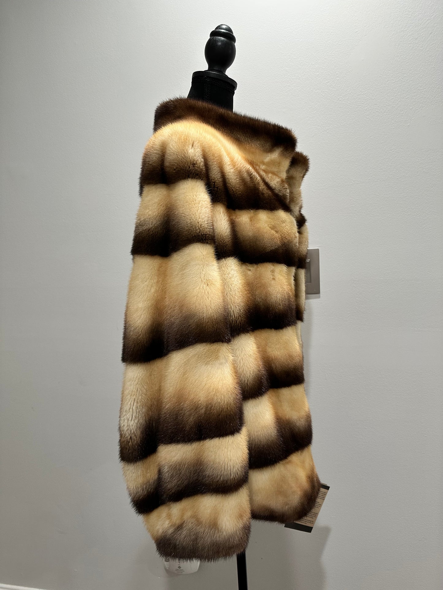 Real Mink FUR SIZE L jacket coat 1201094 genuine LUX FASHION NEW SALE Women