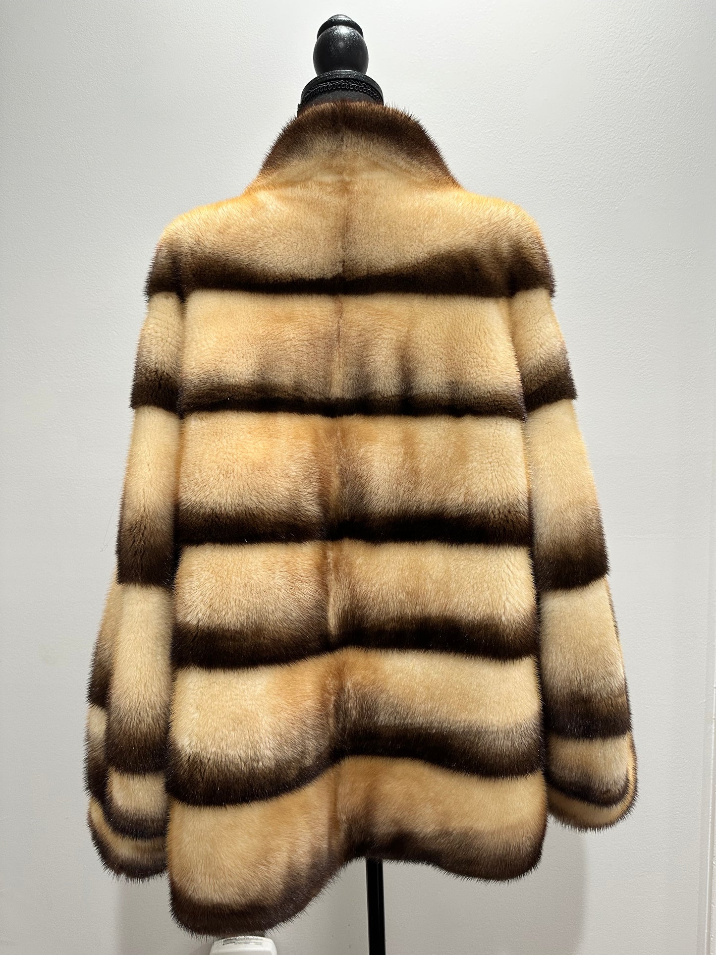 Real Mink FUR SIZE L jacket coat 1201094 genuine LUX FASHION NEW SALE Women