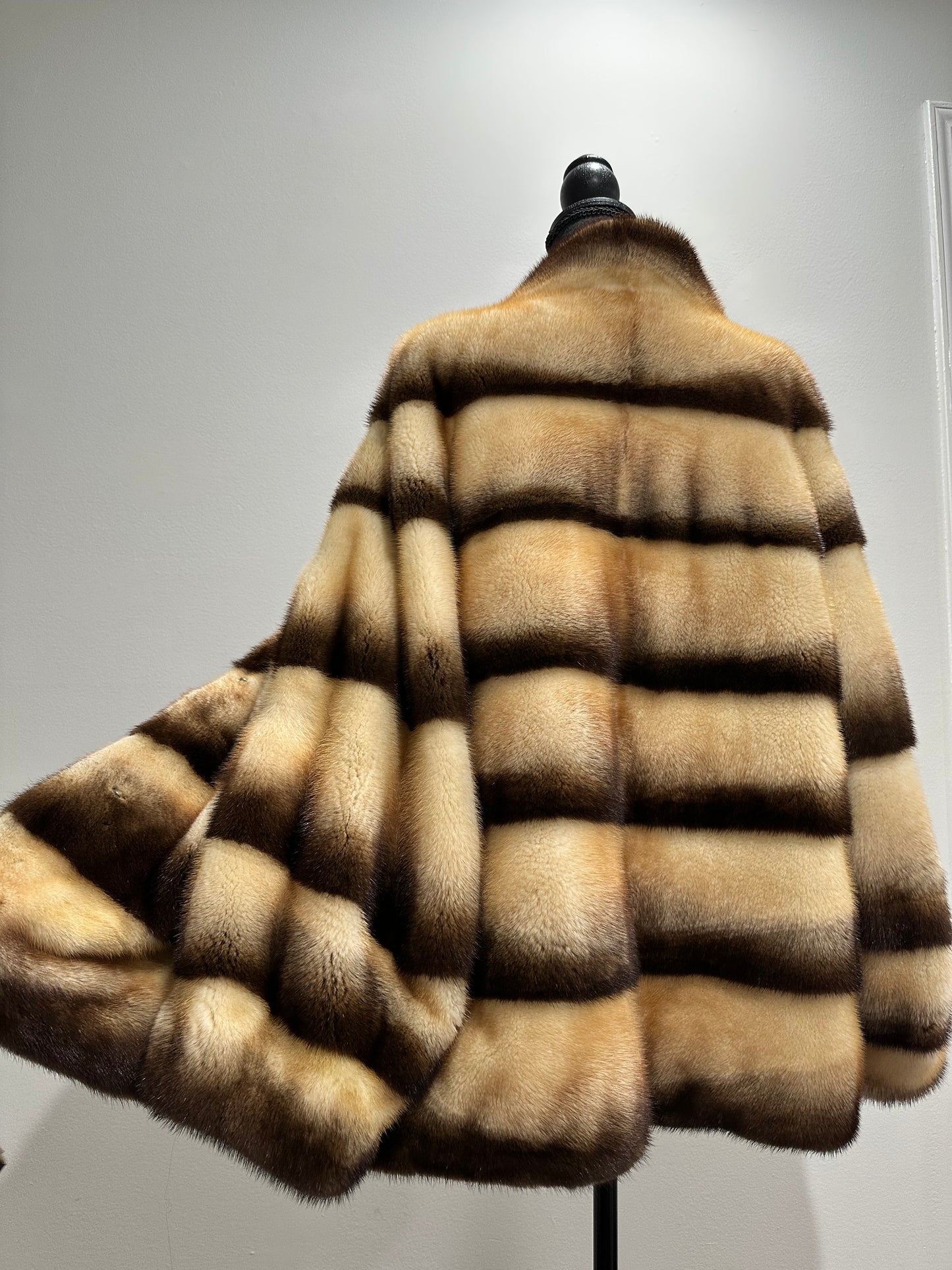 Real Mink FUR SIZE L jacket coat 1201094 genuine LUX FASHION NEW SALE Women