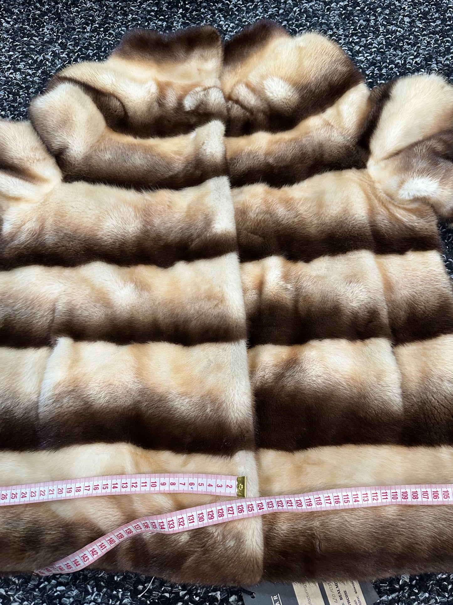 Real Mink FUR SIZE L jacket coat 1201094 genuine LUX FASHION NEW SALE Women