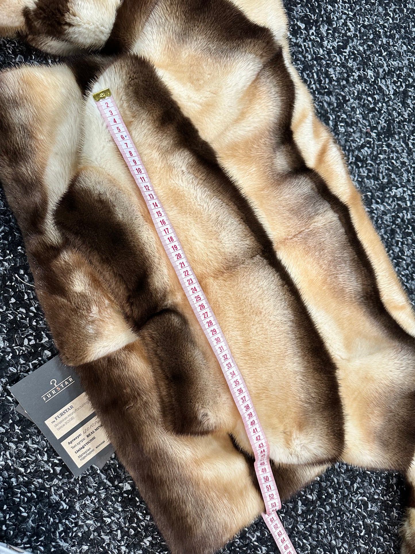 Real Mink FUR SIZE L jacket coat 1201094 genuine LUX FASHION NEW SALE Women