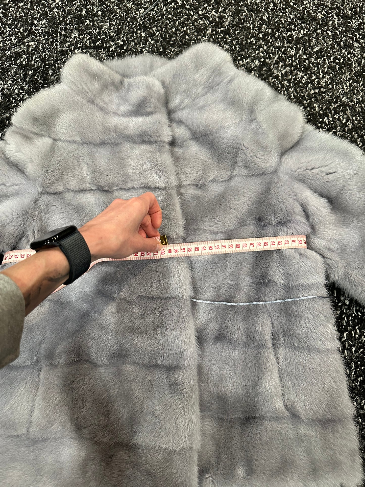 GENUINE MINK NEW REAL FUR coat Jacket GREY color SUPER size S women 1201102