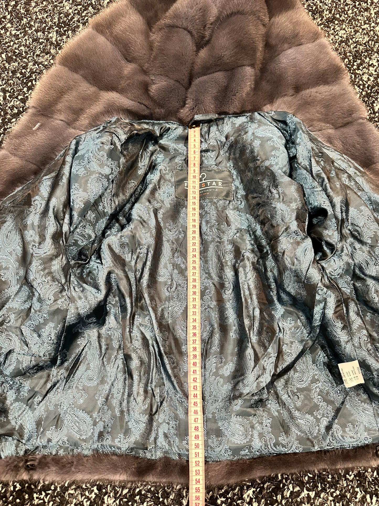 New HOODED MINK 100% FUR BOMBER coat JACKET size XS DARK GREY FULL SKIN 1201107