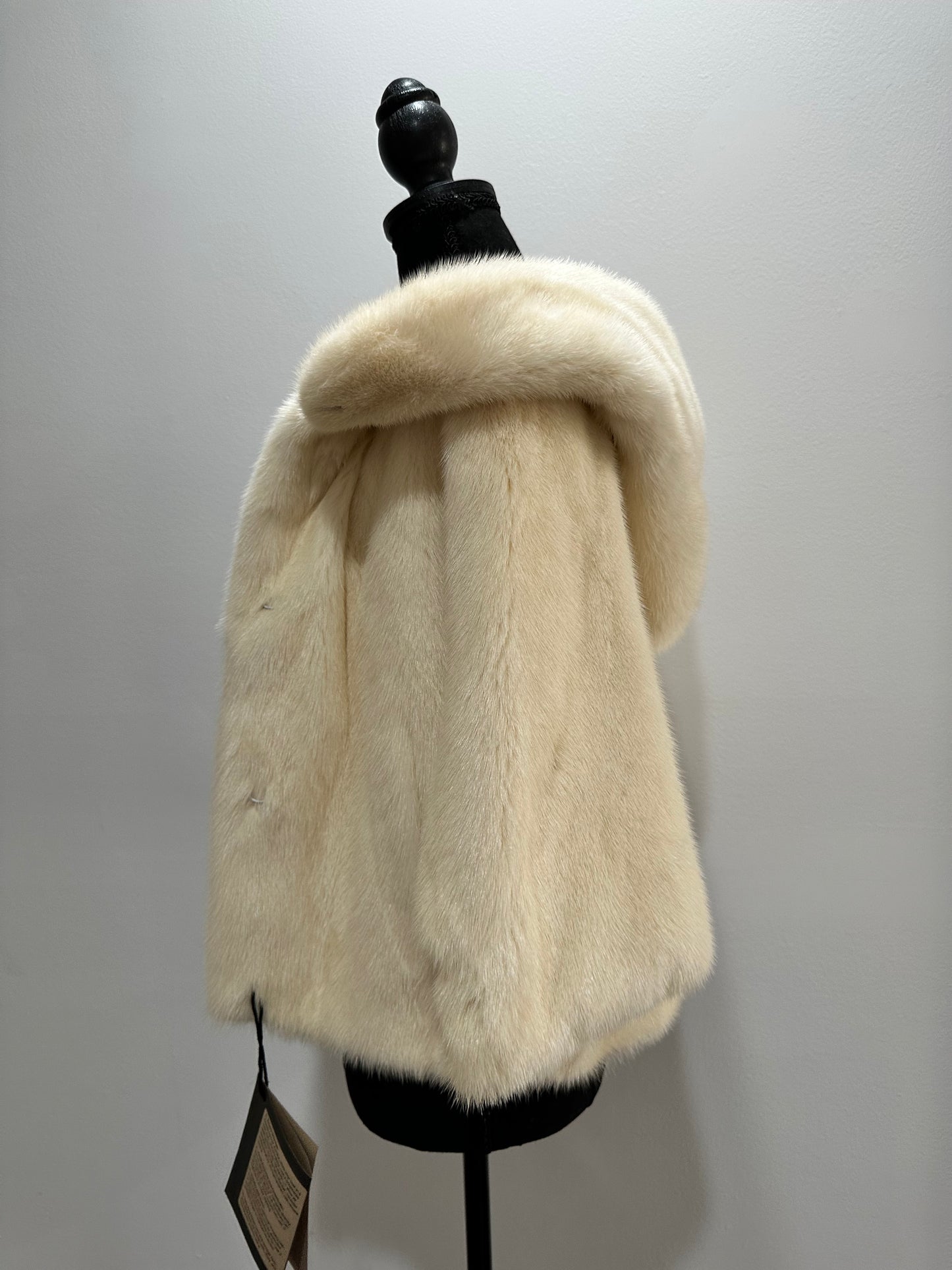 REAL New MINK BOMBER coat CAPE JACKET ONE SIZE XS S M 1201112 with HOOD WEDDING STYLE