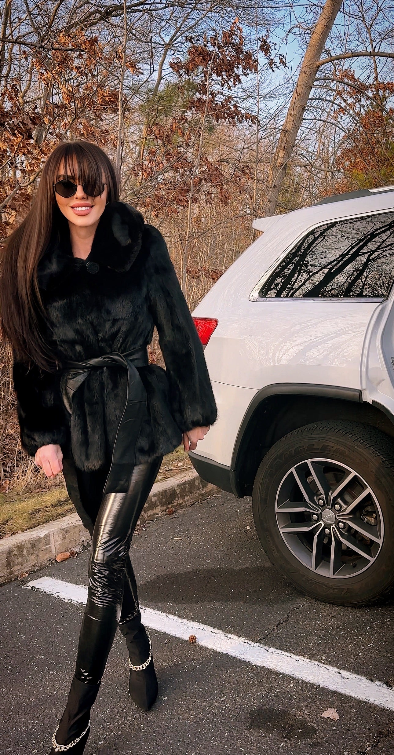 Women Real MINK FUR COAT JACKET 1201060 size M BLACK Hooded HOOD NEW