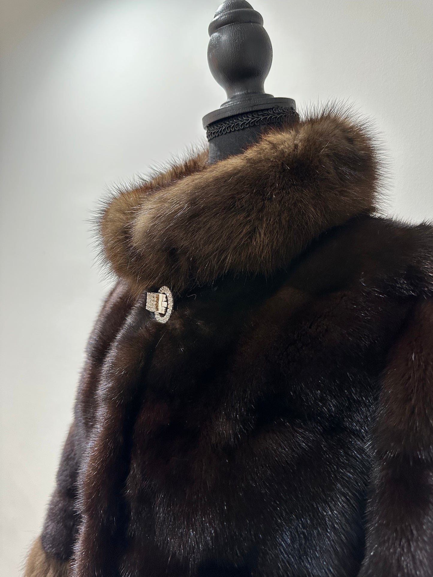 NEW REAL MINK SABLE FUR coat JACKET XS SIZE BROWN FULL SKIN 1201062 HORIZONTAL