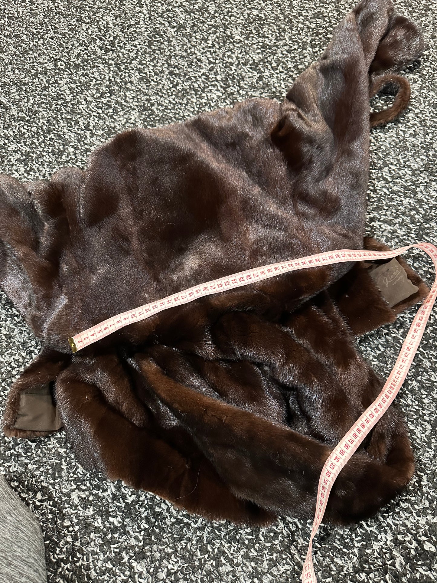 NEW REAL MINK FUR coat size M MEDIUM HOODED 1201063 long sleeve jacket BROWN