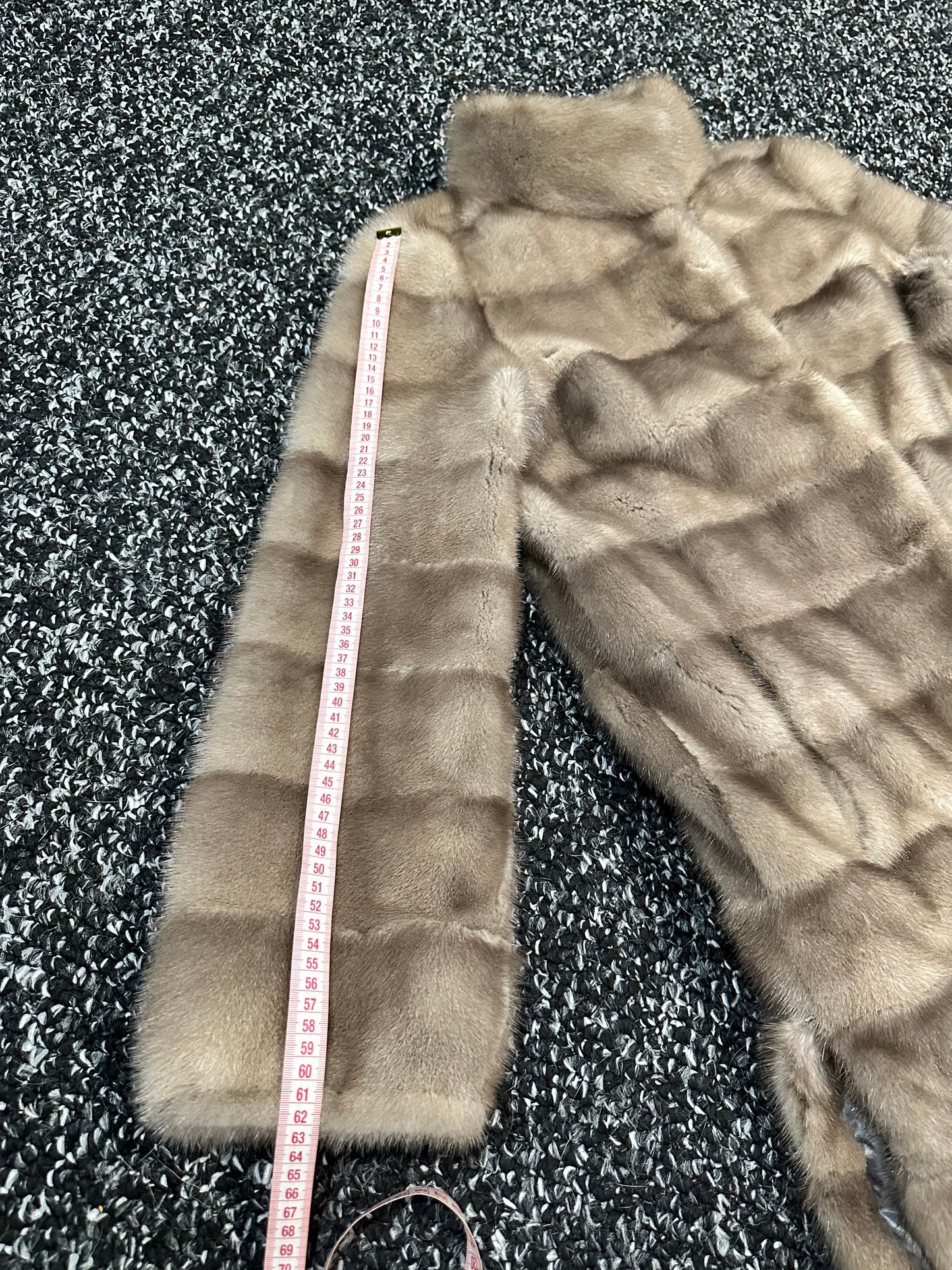 New LONG coat JACKET size M REAL FULL SKIN FUR MINK 1201059 HORIZONTAL