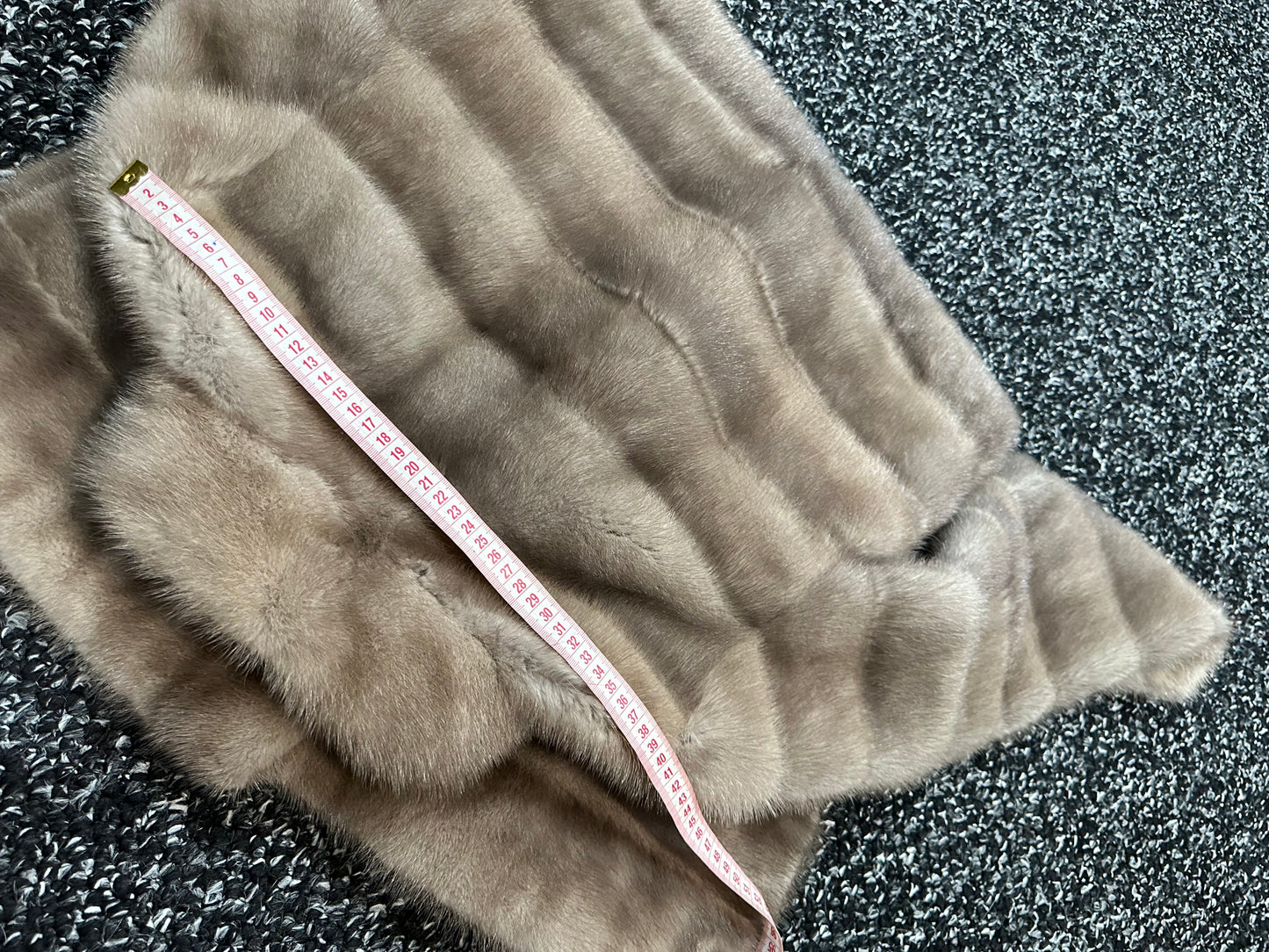 New LONG coat JACKET size M REAL FULL SKIN FUR MINK 1201059 HORIZONTAL