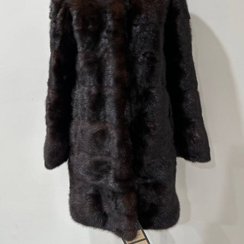 real mink fur brown horizontal skins