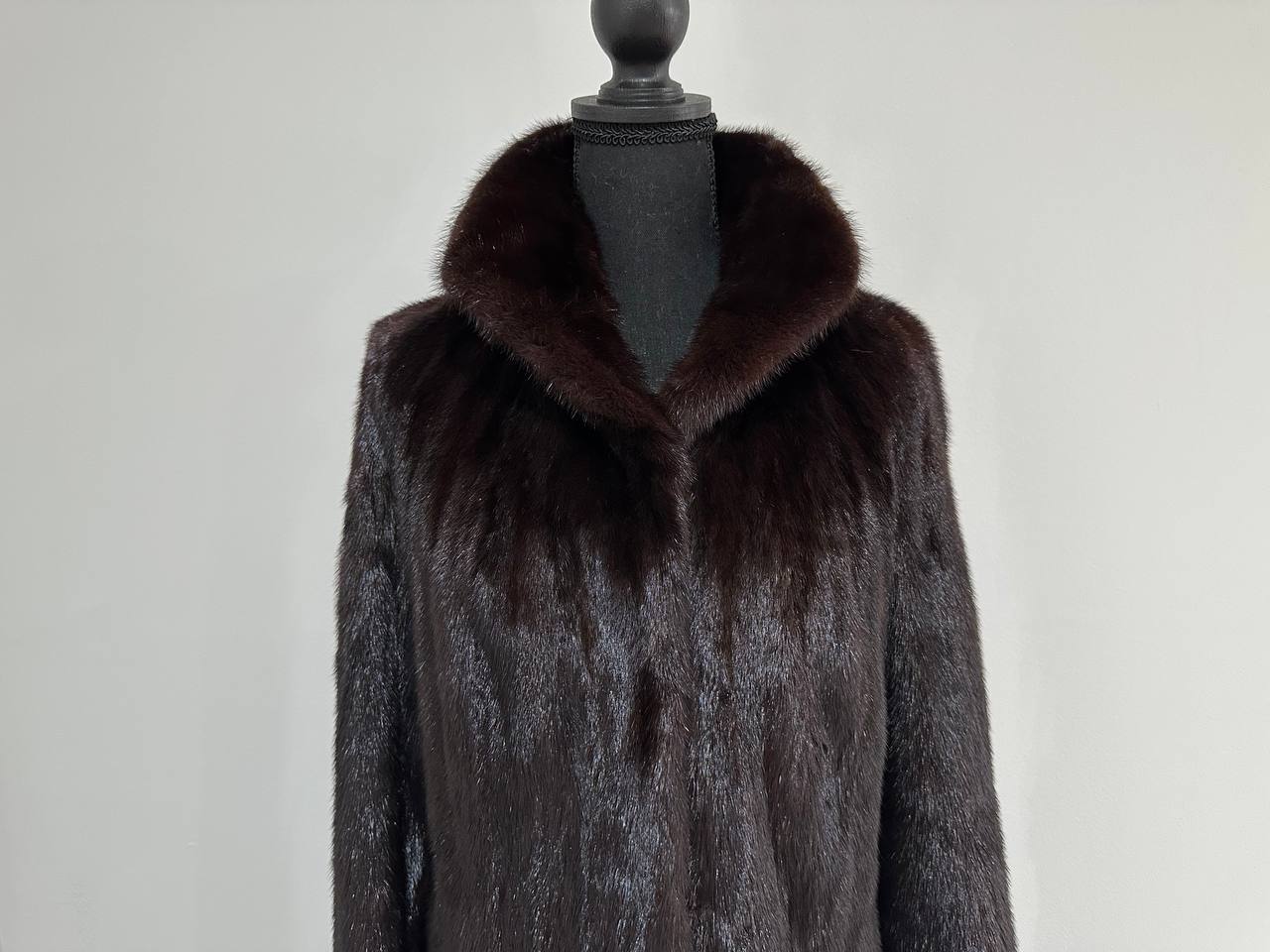Luxury Womens Real Mink Fur jacket coat 1109828 Long genuine fur size L NEW