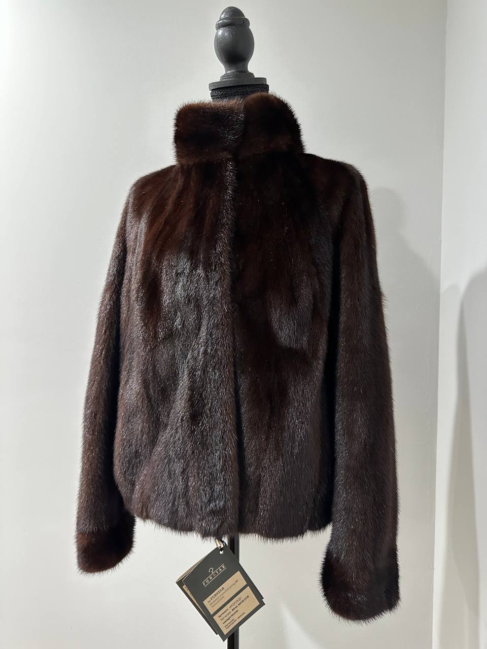 NEW Womens Real genuine Nature Mink Fur jacket coat 1109956 SIZE L large bomber