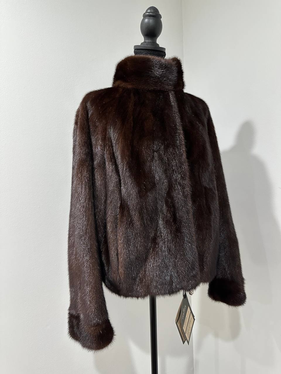 NEW Womens Real genuine Nature Mink Fur jacket coat 1109956 SIZE L large bomber