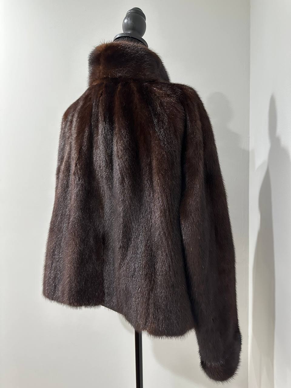 NEW Womens Real genuine Nature Mink Fur jacket coat 1109956 SIZE L large bomber