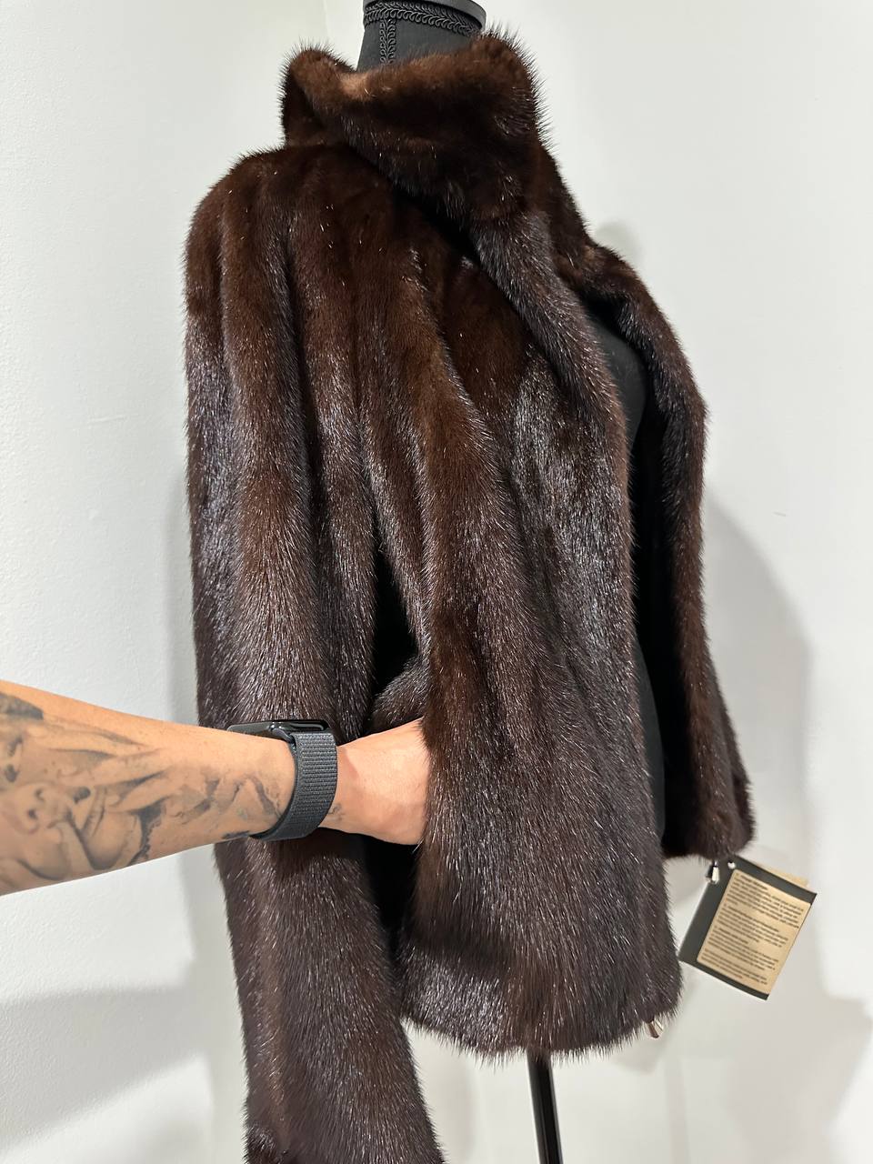 NEW Womens Real genuine Nature Mink Fur jacket coat 1109956 SIZE L large bomber