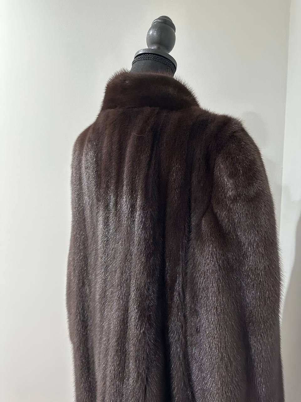 genuine real mink fur coat jacket 1201047 size XL NEW dark brown color STARDUST