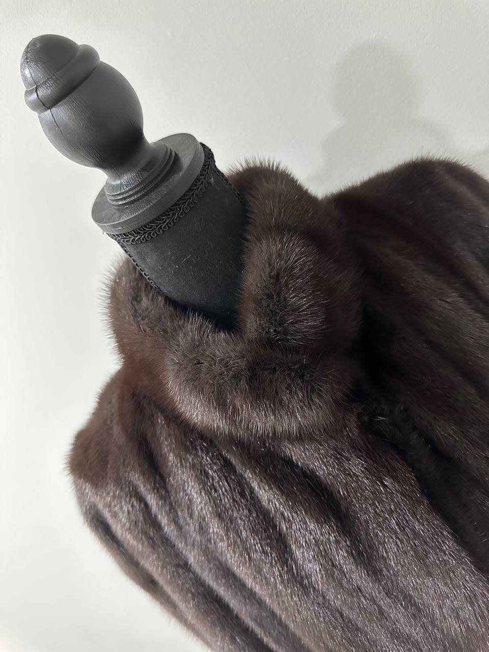 genuine real mink fur coat jacket 1201047 size XL NEW dark brown color STARDUST