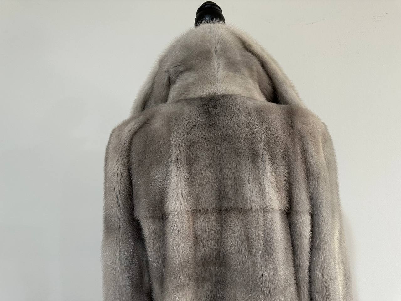 New Real Mink FUR Natural coat JACKET size M FULL SKIN 1201050 GREY bomber