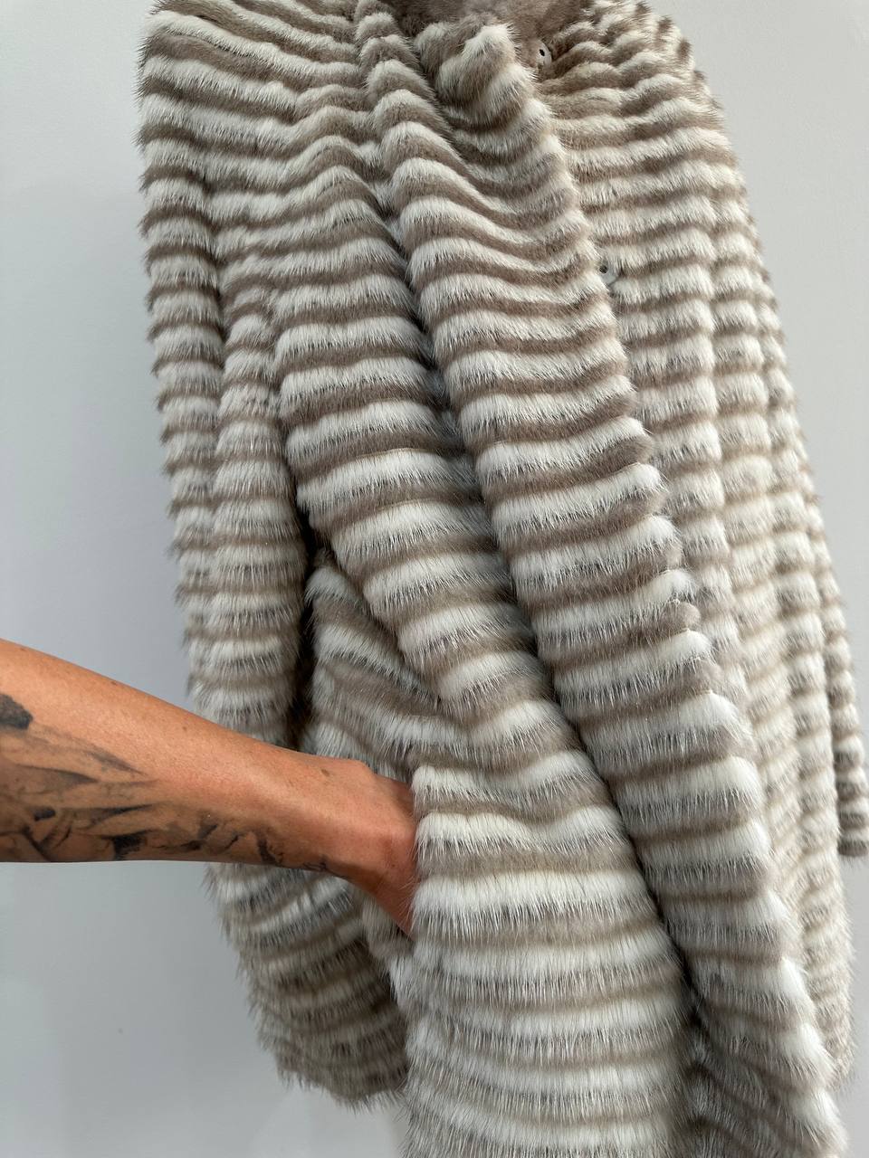 REAL MINK FUR women JACKET coat ONE size M L XL 2XL NEW 1201095 GENUINE FURS OVERSIZED