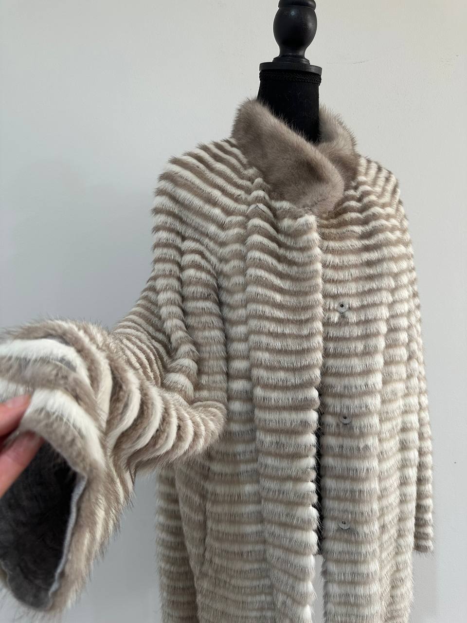 REAL MINK FUR women JACKET coat ONE size M L XL 2XL NEW 1201095 GENUINE FURS OVERSIZED