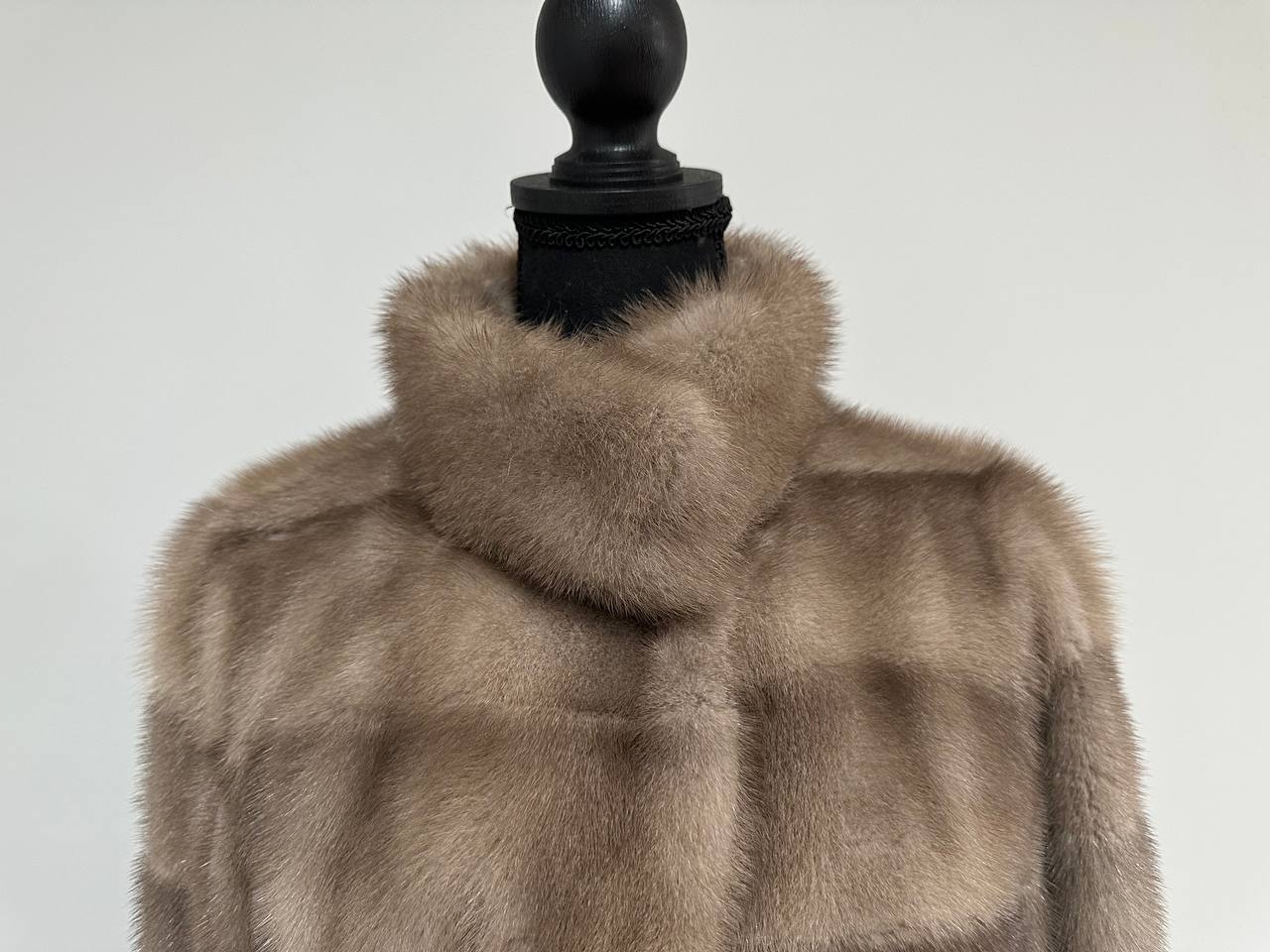 New LONG coat JACKET size M REAL FULL SKIN FUR MINK 1201059 HORIZONTAL