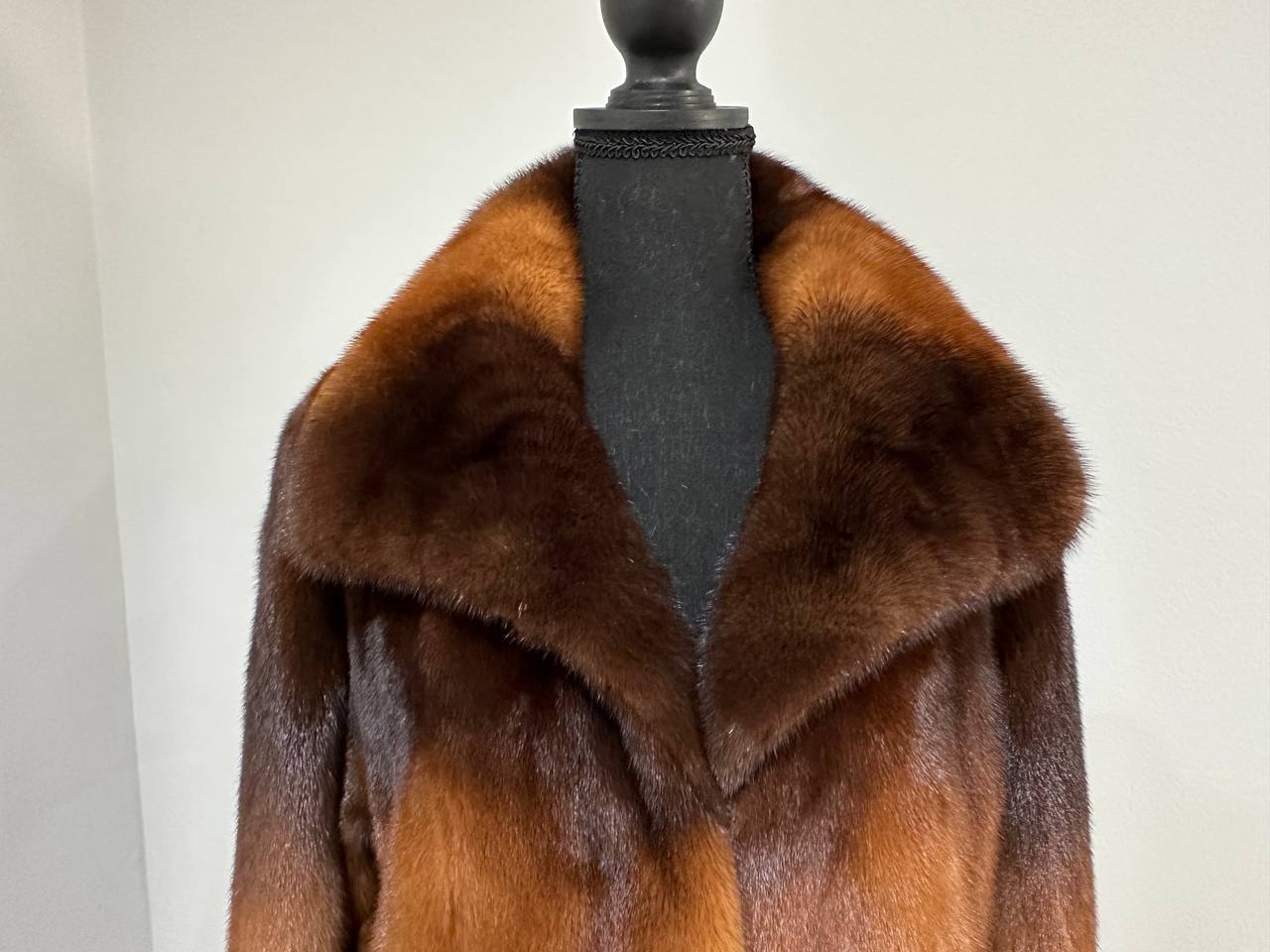 New Real Luxury Mink Fur Coat with Dramatic Flared “Butterfly” Sleeves size L 1201122