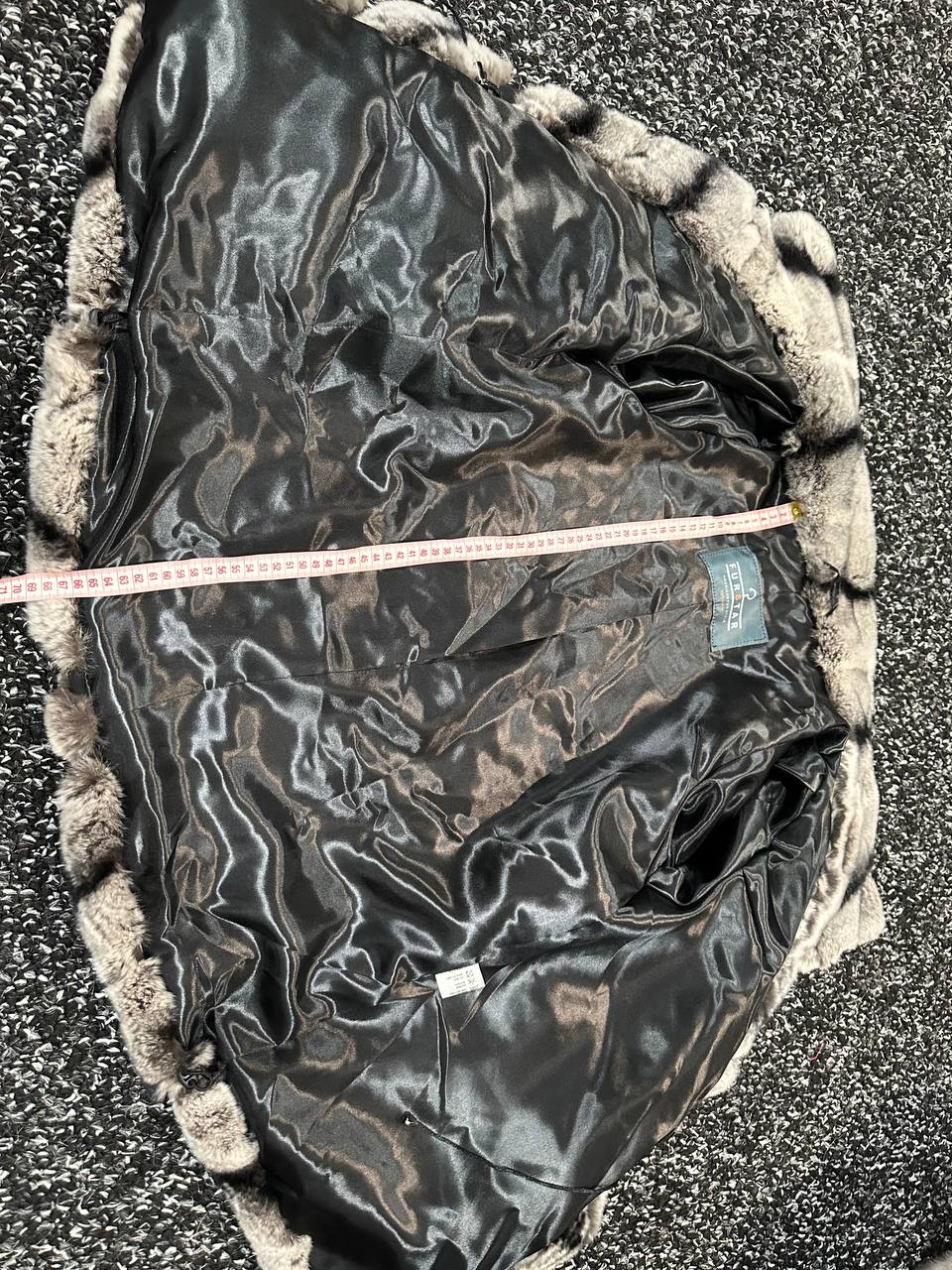 NEW Chinchilla Look Rex Rabbit Fur Jacket – Soft Luxury Coat – Size M 1201139