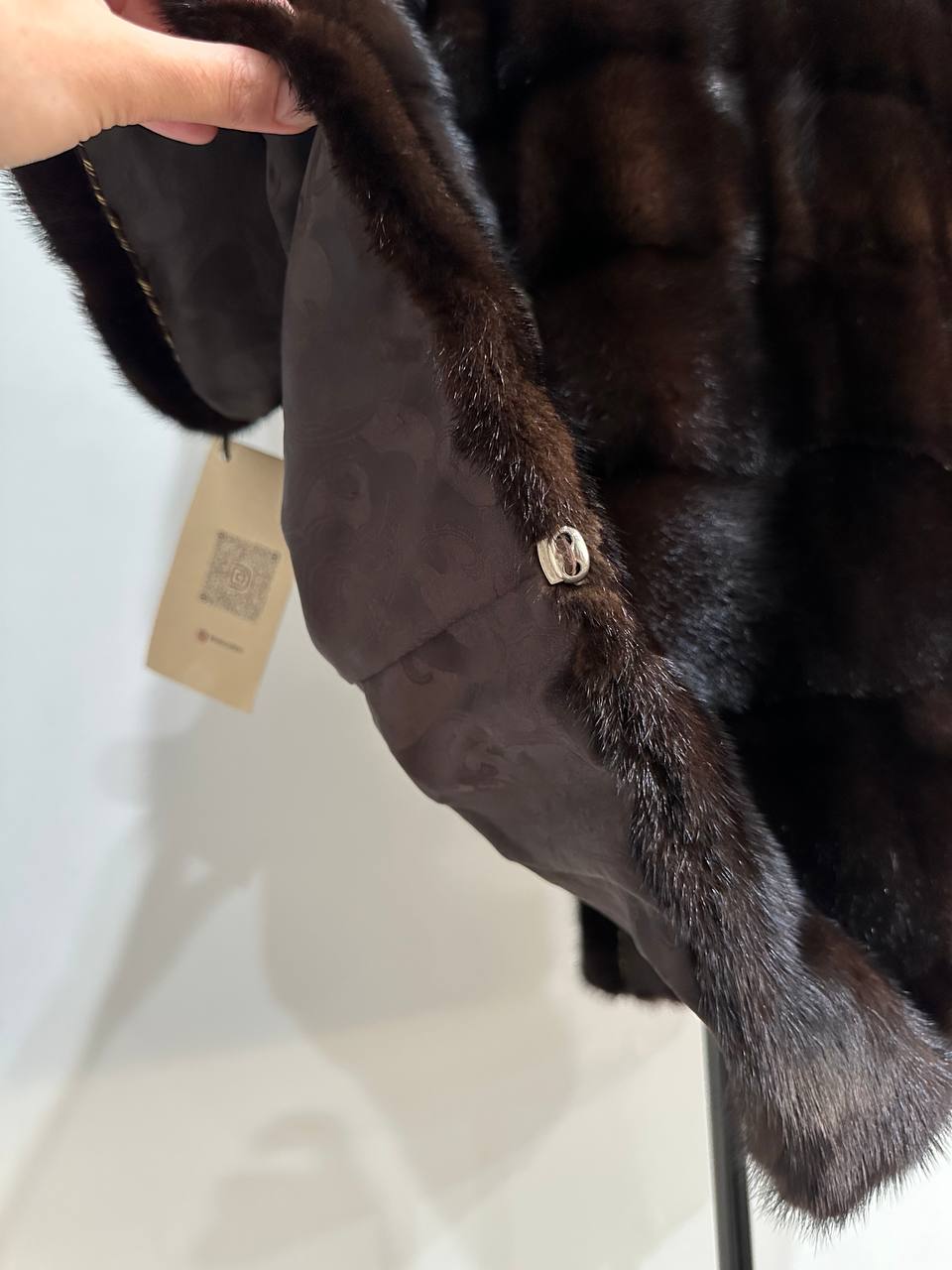 NEW REAL MINK SABLE FUR coat JACKET XS SIZE BROWN FULL SKIN 1201062 HORIZONTAL