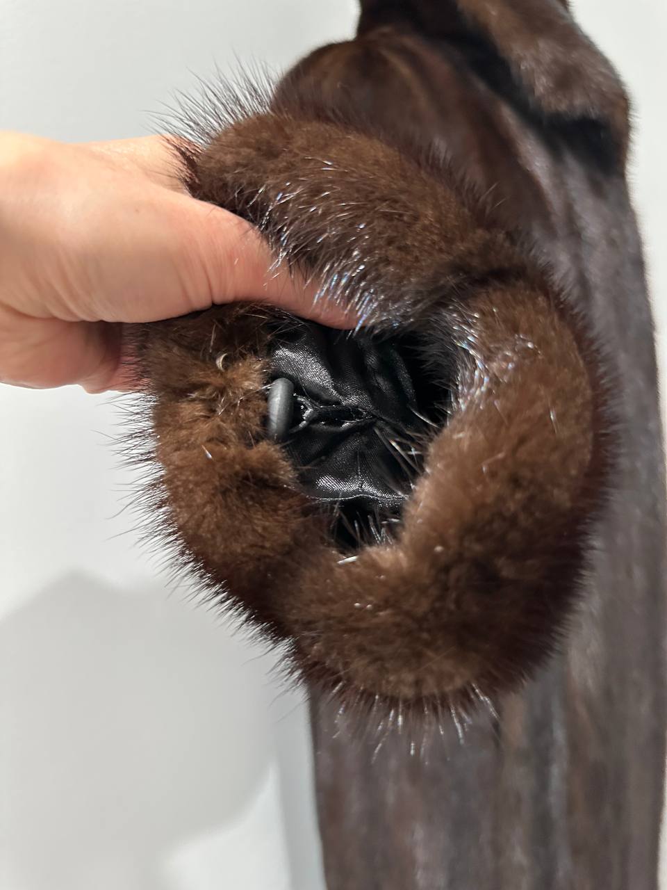 NEW REAL 100% Genuine Mink FUR coat full leng 1201014 size XL FURSTAR Dark BROWN