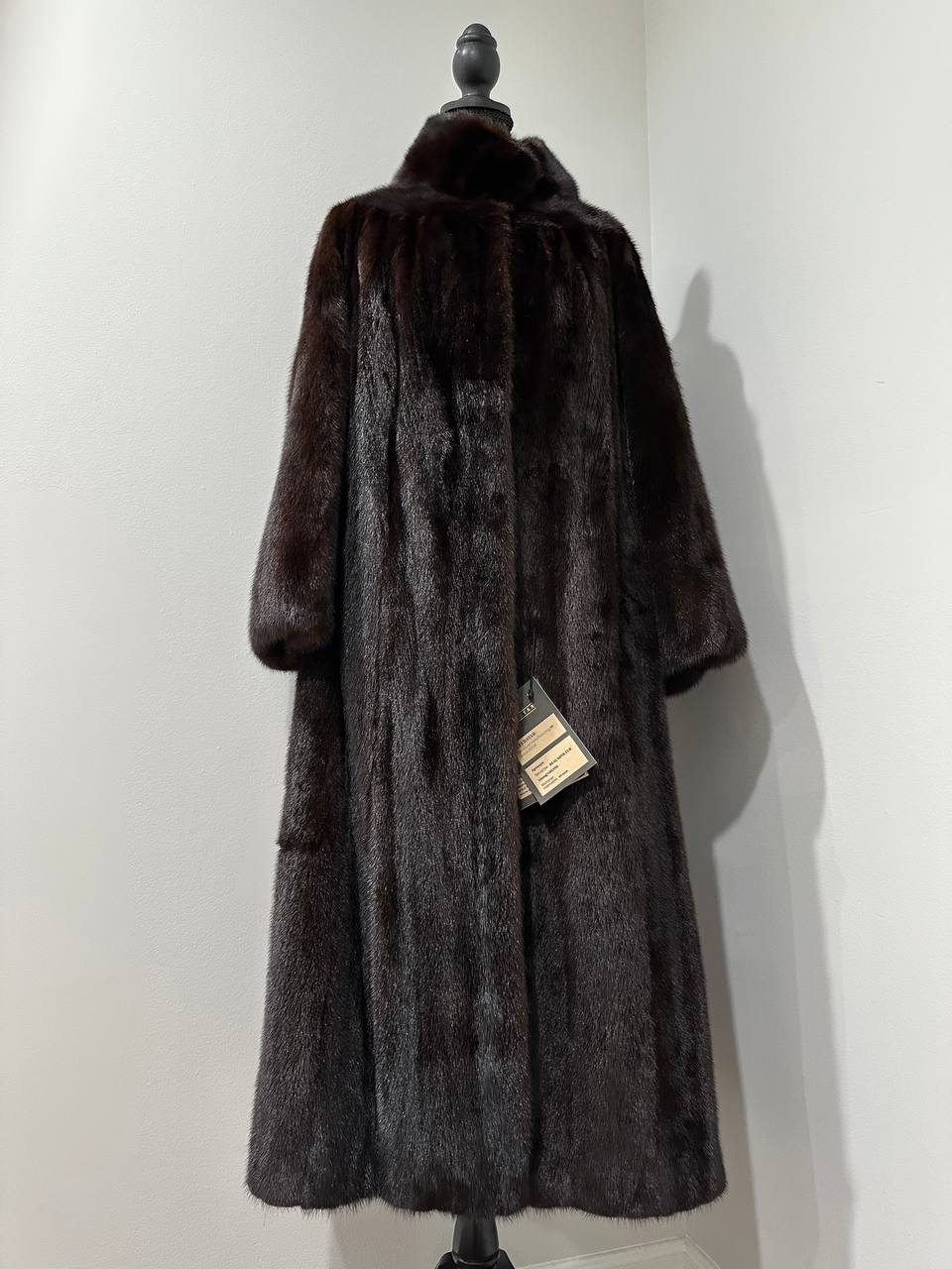 NEW Genuine Real Mink Fur coat jacket 1201008 size XL dark brown Female