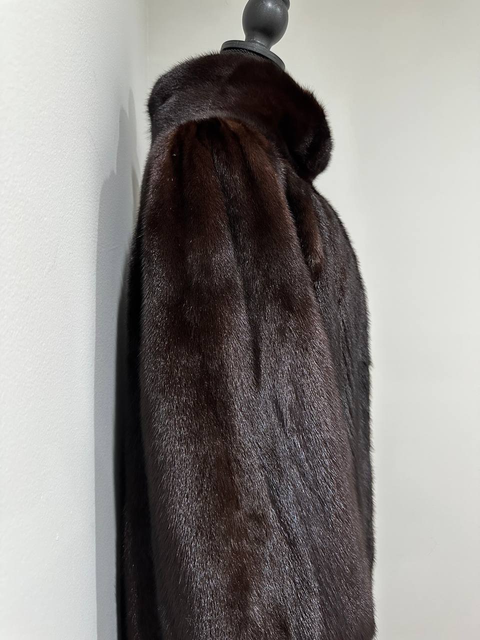 NEW Genuine Real Mink Fur coat jacket 1201008 size XL dark brown Female